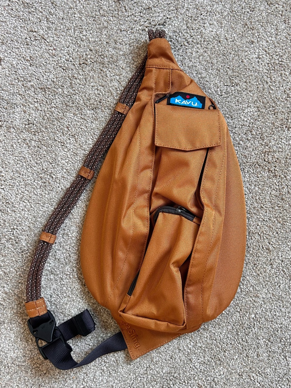 Kavu Tan/Brown Sling Pack - Single Strap Belt Bag - New without tags